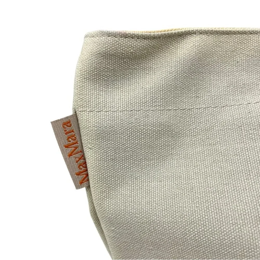Max Mara Natural Tan Canvas Top Handle Bag